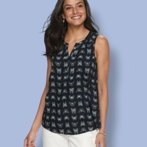 🦋 Sonoma Women's Sleeveless Top W/ Butterfly Print